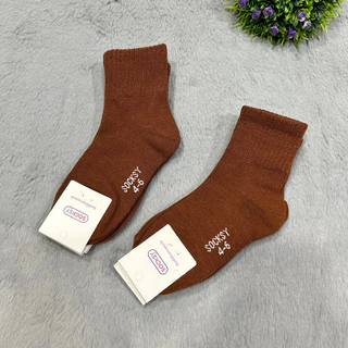 ถุงเท้านักเรียนสีsocksyน้ำตาลเด็กชายมีSize:4-6/5-7/7-9/9-12สินค้าผ้าหนานิ่มใส่สบายจ้า