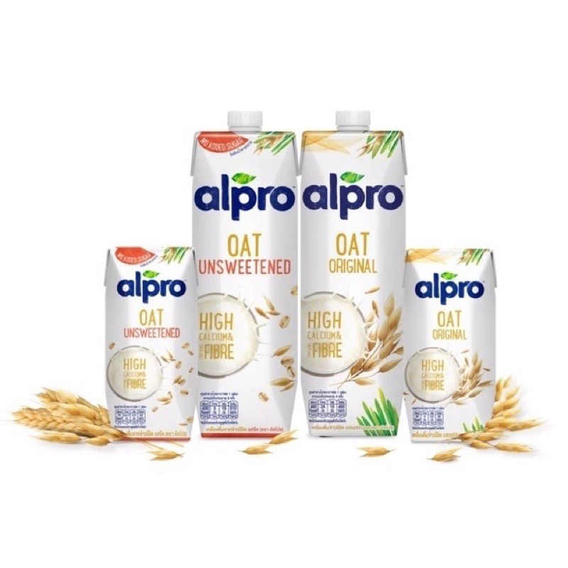 (แตกแพค)Alpro นมข้าวโอ๊ต อัลโปร UHT 180มล. 3กล่อง** มี2รสชาติ oat milk(BBf 14/04/2024)