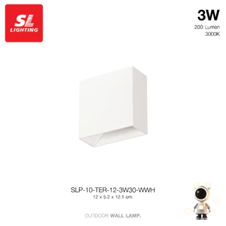 SL LIGHTING | Outer Space โคมไฟติดผนังภายนอก LED 3W 3000K วัสดุ ABS รุ่น TER-12-3W30-WWH