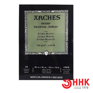 Arches(อาร์เช่) สมุดดรออิ้งอาร์เช่ ขนาด26×36 ซม. หนา180g กึ่งหยาบ #400 015 884