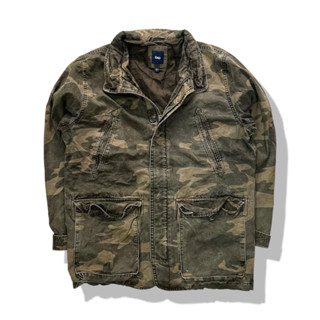 Gap Hooded Camo M65 Military Jacket รอบอก 48”