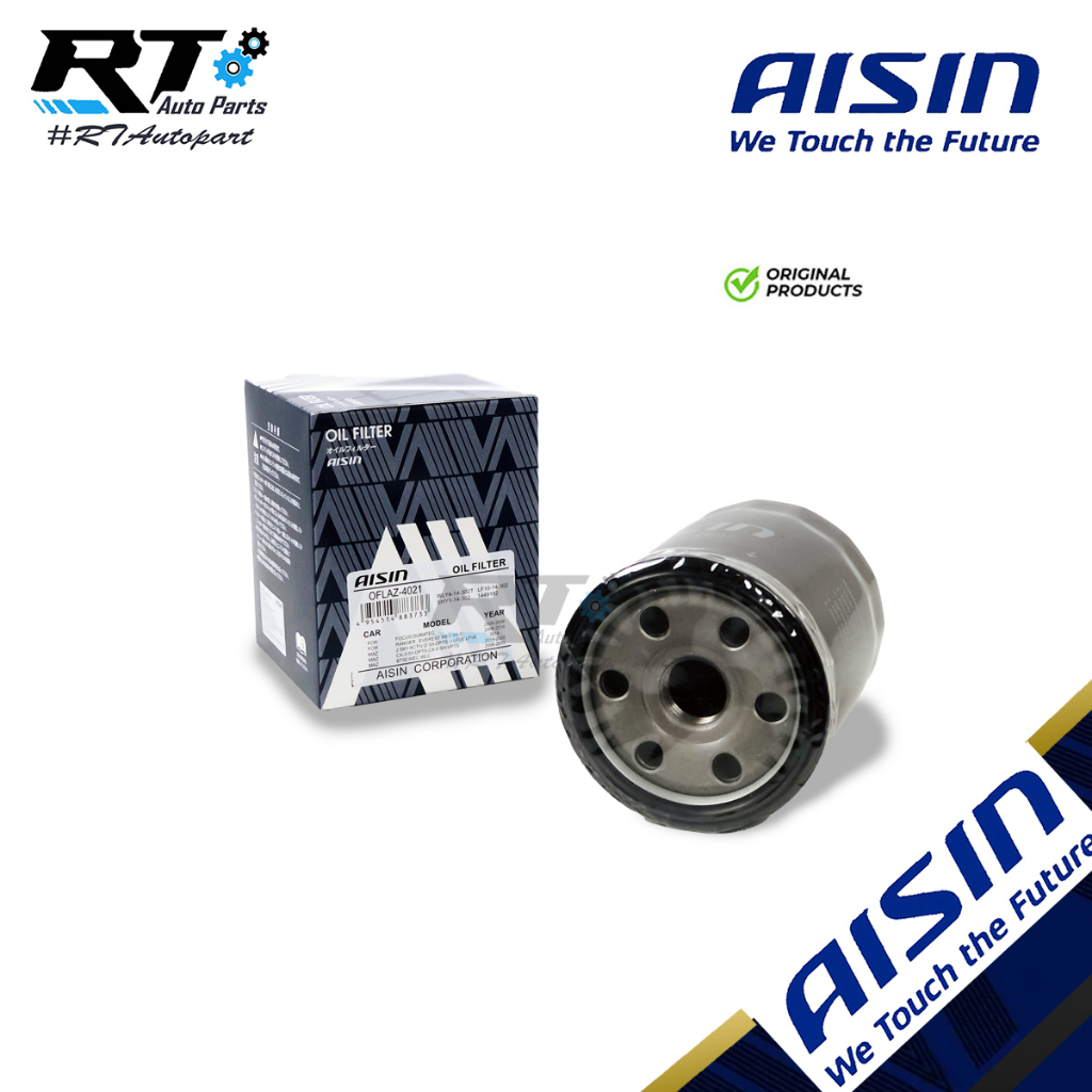 Aisin กรองน้ำมันเครื่อง Mazda 2 skyactive Mazda3 1.8 2.0 CX3 1.5 ดีเซล CX5 2.2 ดีเซล BT50 ปี03-11 Focus1.8 / SH01-14-302