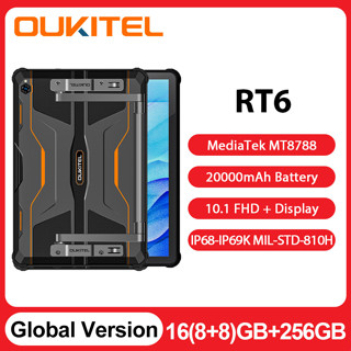 Oukitel RT6 20000mAh Rugged Tablets 10.1" FHD+ Display 8GB 256GB Android 13 MTK8788 Tablet