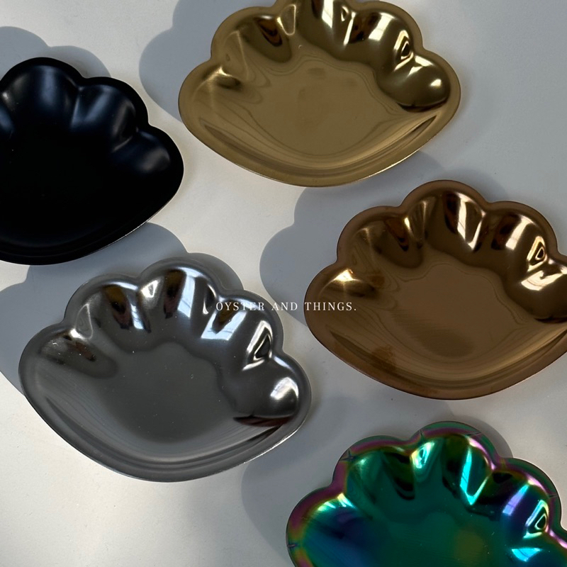 Shell stainless tray | ถาดสเตนเลสรูปหอย | Oyster and Things.