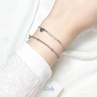 Lilith - Aquamarine mermaid Bracelet สร้อยข้อมือ สเเตนเลส หินนำโชค