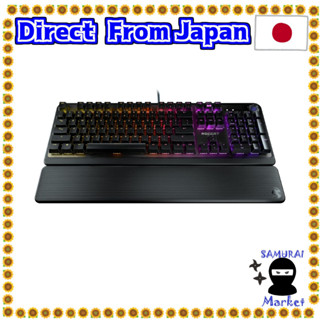 【Direct From Japan】 ROCCAT Gaming Keyboard PYRO US English Arrangement Wired Black/Black Mechanical Linear TTC Full Size RGB Volume Dial Arm Rested Windows 7 or later [Domestic Genuine]