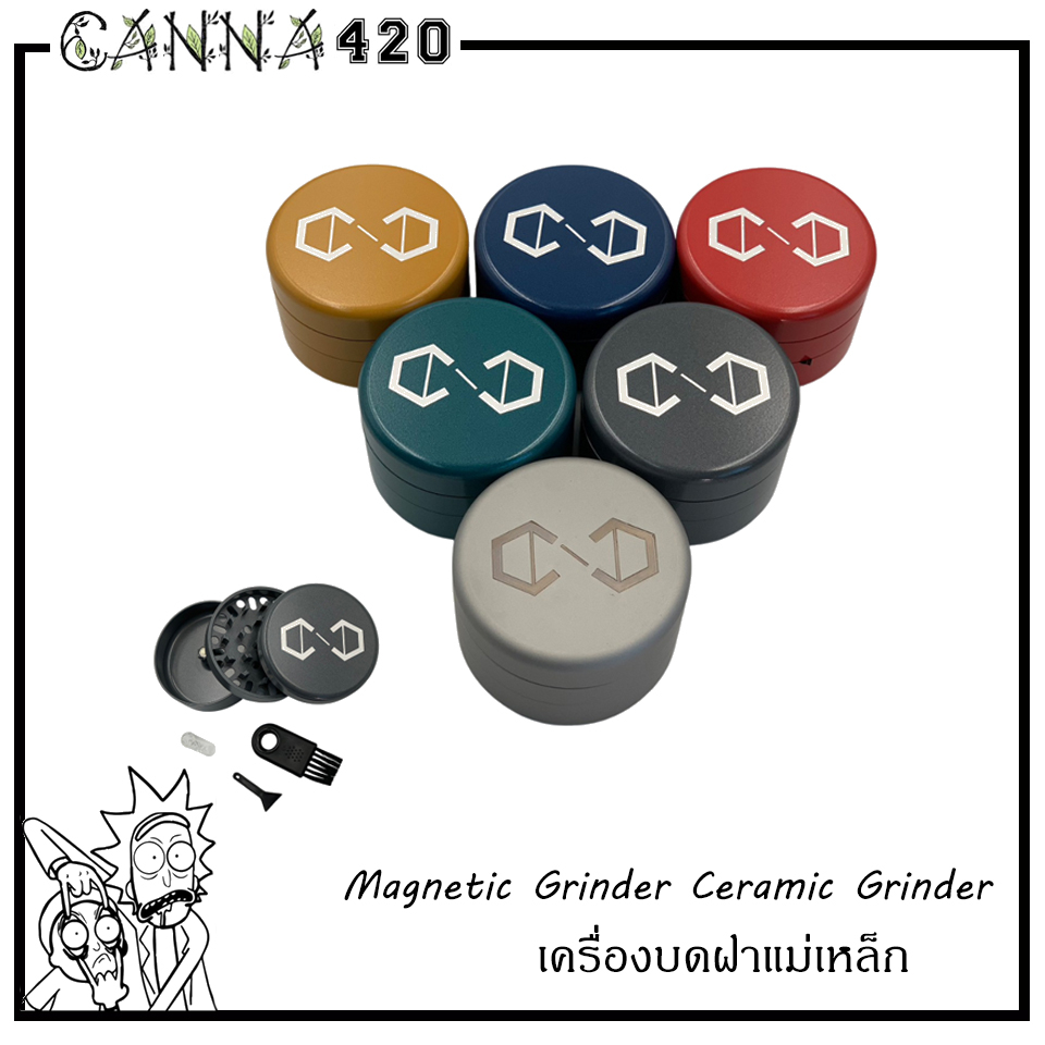 Cannadude 420 Magnetic Grinder Ceramic Grinder & Titanium Grinder เครื่องบด เซรามิก - ไทเทเนียม Prem