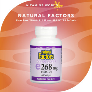 Natural Factors, Clear Base Vitamin E, 268 mg (400 IU), 60 Softgels (V.429)