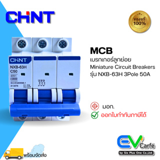 MCB เบรกเกอร์ขนาดเล็ก เบรกเกอร์ลูกย่อย Miniature Circuit Breakers 3P 50A (Ic10KA)