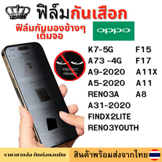 ฟิล์มกันมอง ฟิล์มกันเสือก OPPO RENO3A RENO3YOUTH FINDX2LITE K7-5G F15 F17 A73 -4G A9-2020 A11X A5-2020 A11 A8 A31-2020