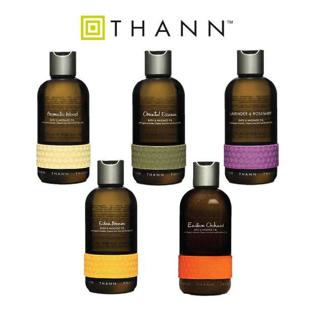 THANN Bath &amp; Massage Oil 295 mL (น้ำมันนวดผิวกาย) Aromatic Wood / Oriental Essence / Eden Breeze / Lavender &amp; Rosemary