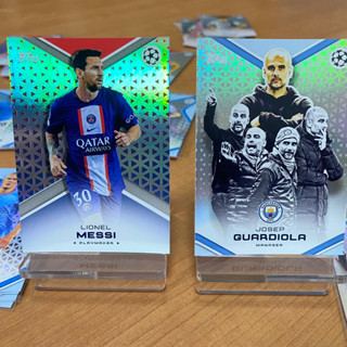 การ์ดฟุตบอล Messi และนักเตะชั้นนำ จากกล่อง 2022-23 Topps Jack Grealish Platinum Curated UEFA ลิขสิทธิ์แท้