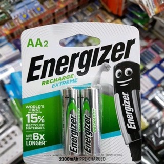 (แพค2ก้อน) ถ่านชาร์จ Energizer 2300mAh AA 2ก้อน Ni-MH ของใหม่ ของแท้บริษัท made in japan