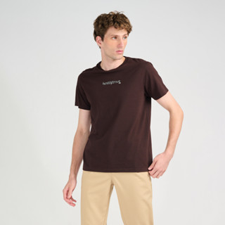 Khaki Bros. - คาคิ บรอส - Round neck T-shirt - เสื้อยืดคอกลม - KM23K043 - Dk Brown