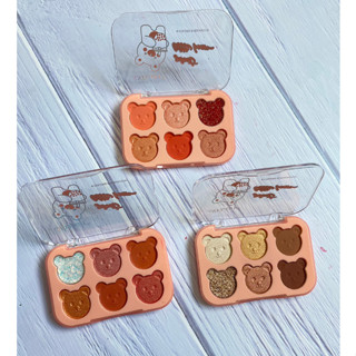 พาเลตอายแชโดว์ 6 เฉดสี Anylady Bear Palette Eye shadow  8138