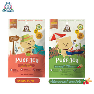 (Joy Duo Set x2) PURE Joy Cat ขนมแมวเพื่อสุขภาพชุดคู่ แซลมอน + เนื้อวัวแครนเบอรี่ สุขภาพดีทั้งบำรุงขนและลดการเกิดนิ่ว