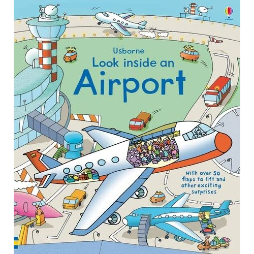 Usborne Look Inside: An Airport lift-the-flap หนังสือเด็ก เปิด ปิด ภาษาอังกฤษ บอร์ดบุ๊ค Board book #51768 [Z]