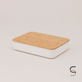 SARABARN Plastic Storage Box With Bamboo Lid 7 L | กล่อง กล่องเก็บของสี่เหลี่ยมผืนผ้า