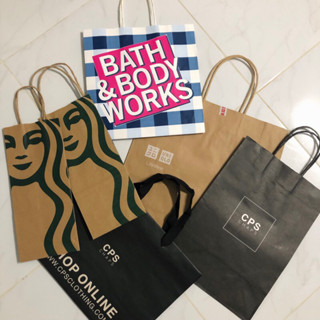 ถุงกระดาษแบรนด์ต่างๆ Starbucks, CPS, Bath&amp;Body Works, Uniqlo ของแท้❗️