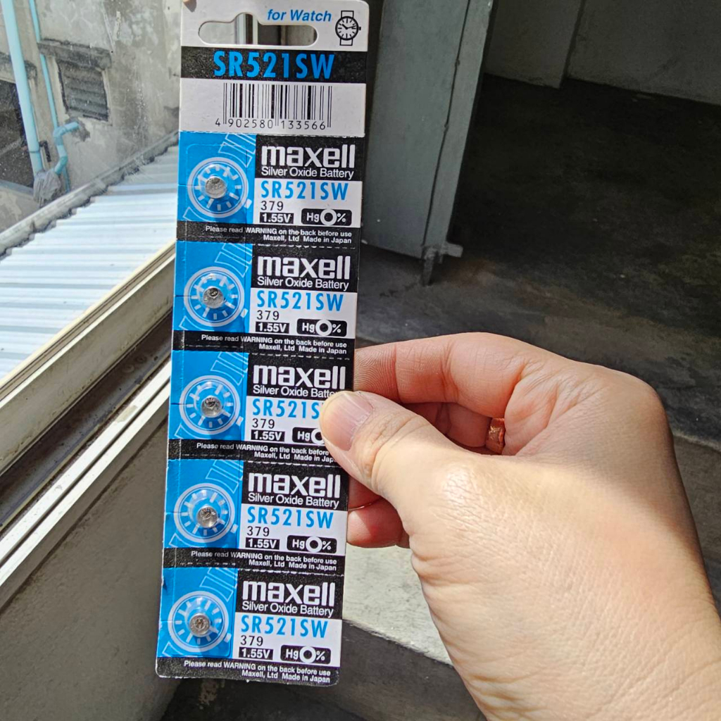 แบ่งขาย-ถ่านกระดุม SR521SW-Maxell SR521SW-Silver Oxide Battery-ถ่านรีโมตรถยนต์-ถ่านนาฬิกา-ถ่านเครื่อ