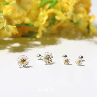 earika.earrings - daisy day piercing จิวหูเงินแท้ดอกเดซี่ เหมาะสำหรับคนแพ้ง่าย