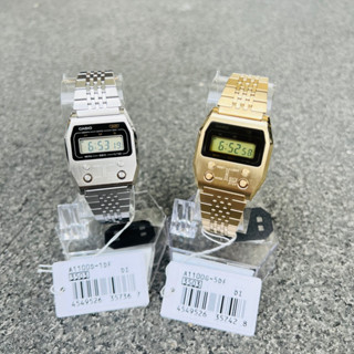 นาฬิกา CASIO นาฬิกานุ่นใหม่ล้าสุด A1100G-5D ทอง  A1100D-1D  เงิน