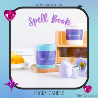 Spell Book candle (lucky stone)