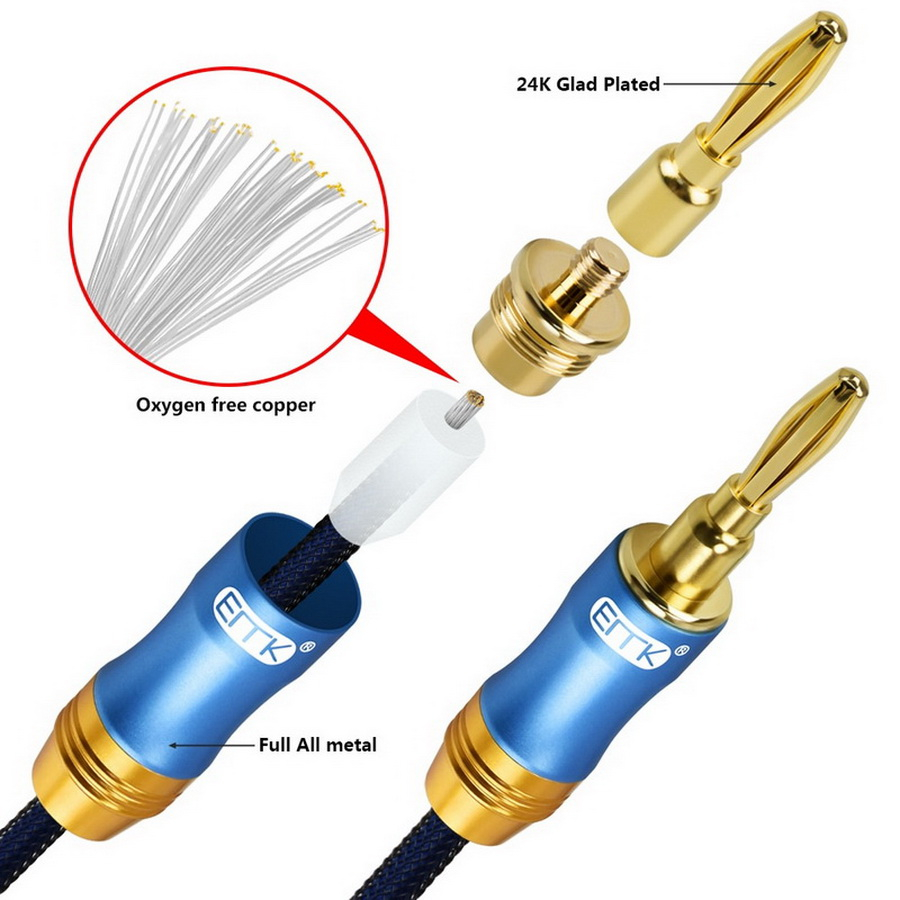 ERTK BANANA PLUG สายเกรดพรีเมี่ยม สายบานาน่าสำหรับลำโพงเครื่องเสียง - รูปที่ 6
