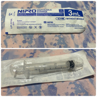 Syringe 3 cc ไซริ้งค์ 3 ซีซี แบ่งขาย ปลอดเชื้อ ใช้กับยาฉีดได้ ปลอดภัย ป้อนยา ป้อนอาหาร