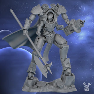 Silver Moon Daughters - Commander "Scythe" in exosuit -3d print miniature boardgame model war game - DakkaDakkaStore