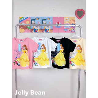 เสื้อยืดทรงสลิมลายเจ้าหญิงเบลล์ป้ายJellybeans