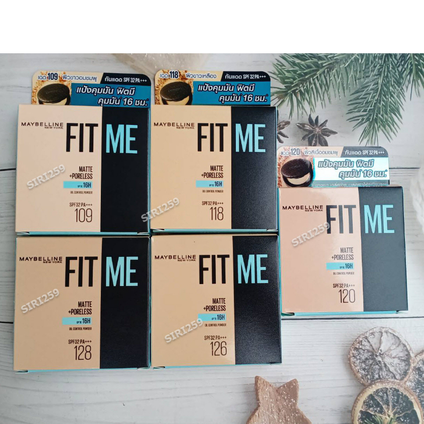 แป้งคุมมัน เมย์เบลลีน แป้งฟิตมี แมท+พอร์เลส Maybelline Fit Me Matte+Poreless powder SPF28 PA+++ 6 กรัม