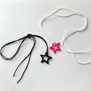 ꒰พร้อมส่ง꒱ ♡ Star choker | สร้อยคอy2k | โชคเกอร์ สร้อยคอเชือกหนังกำมะหยี่ จี้ดาว🗝