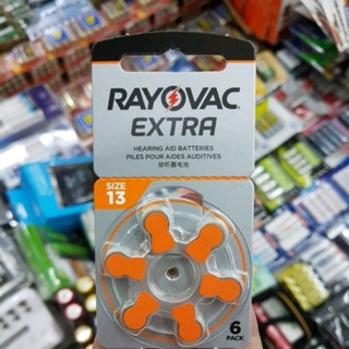 ถ่านเครื่องช่วยฟัง Rayovac Extra 13, A13, PR48 แพค 6ก้อน 1.45V ของใหม่ ของแท้ Made in UK