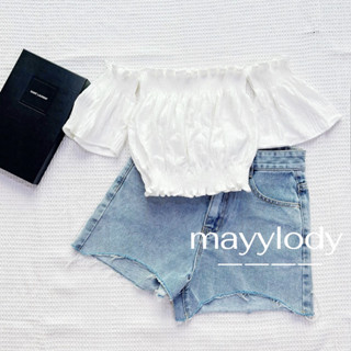 💙mayylody💙 เสื้อเปิดไหล่ สม็อคจั้มน่ารัก  ดีเทลใหม่ผ้าท็อฟฟี่ หนานุ่มยืดหยุ่นเยอะ ใส่สบายสุดๆๆๆ 🌼💦🏖☀️ ปาดไหล่