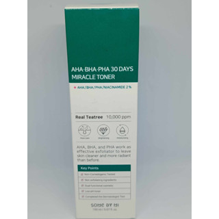 SOME BY MI AHA-BHA-PHA 30DAYS MIRACLE TONER 150 ml โทนเนอร์ลดสิว ผลัดเซลล์ผิว