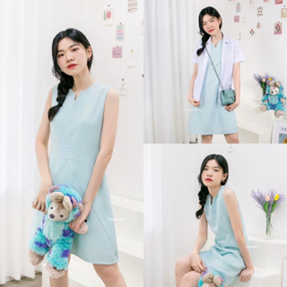 Common Cold Dress รุ่น Raya (สีเขียวน้ำทะเล)