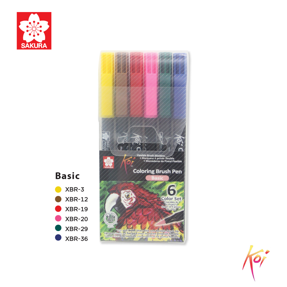 ปากกาหัวพู่กัน KOI SAKURA XBR-SET ปากกาโคอิ Sakura