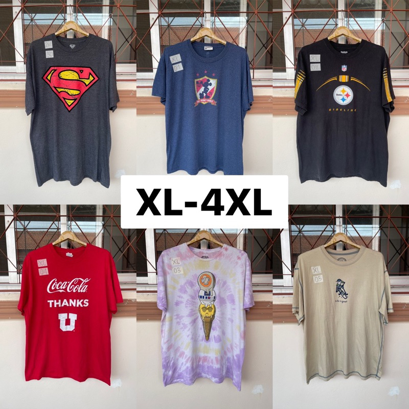 เสื้อยืดมือสอง การ์ตูน แบรนด์ ลายสวย (XL-4XL)