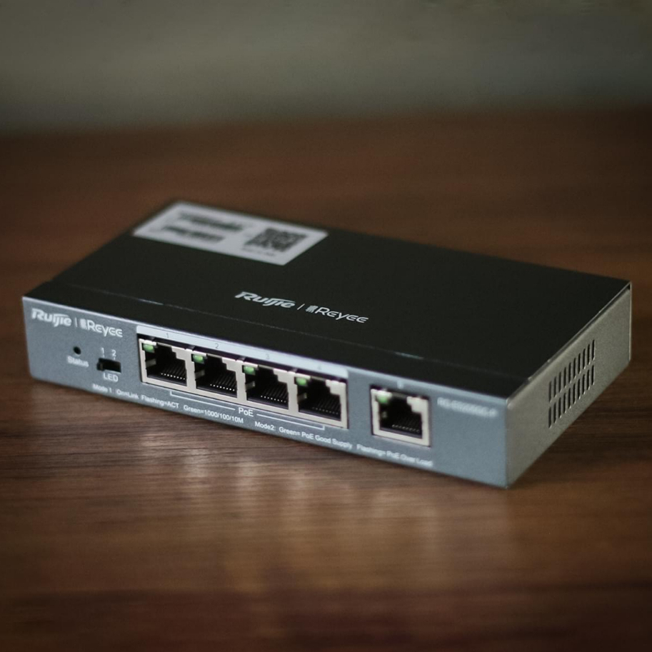REYEE Switch(สวิตซ์ฮับ)Port Gigabit 4POE+1Uplink รุ่นRG-ES205GC-PและRG-ES205GC(ประกัน3ปี)