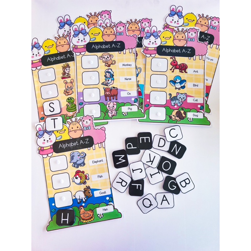 สื่อปันสุข บอร์ดฝึกจับคู่ a-z