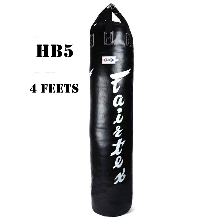 Fairtex Heavy Bag HB5 4 Feets  Banana Black Training(Un-filled) MMA K1 กระสอบทรายแฟร์แท็กซ์ 4 ฟุต สีดำ ของเเท้จากโรงงาน