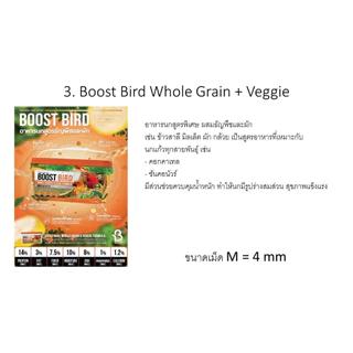 Boost Bird อาหารนกเกรดพรีเมี่ยม มีทั้งหมด 4 สูตร ใส่ถัง 1 กก. พร้อมหูหิ้ว