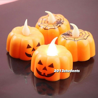 🇹🇭❗️เทียนฟักทอง เทียนฮาโลวีน เทียนแมงมุม ตกแต่งวันฮาโลวีน halloween LED candle