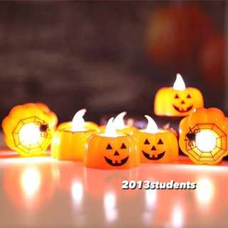 (ส่งเร็ว) เทียนฟักทอง เทียนฮาโลวีน เทียนแมงมุม ตกแต่งวันฮาโลวีน halloween LED candle