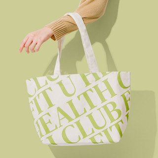 กระเป๋าผ้าแคนวาส FIT U TOTE BAG GREEN/BEIGE