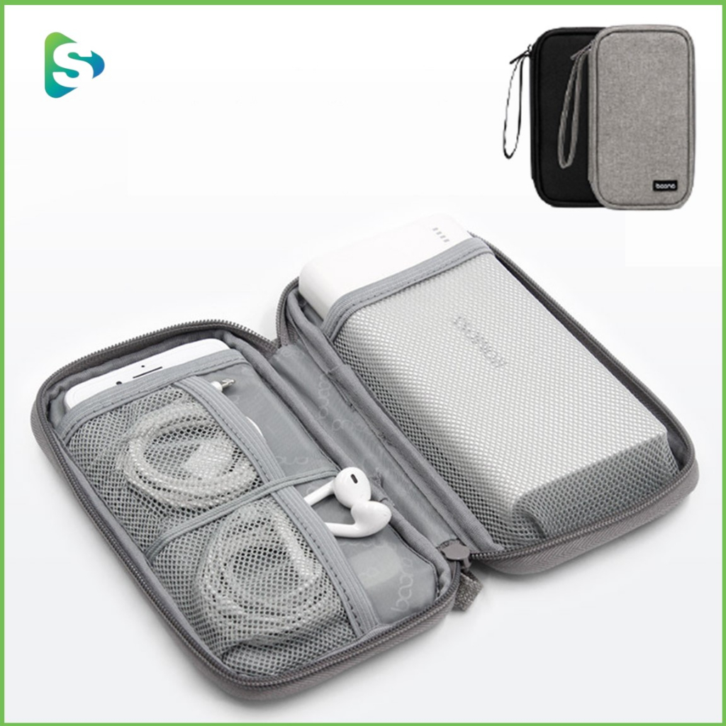 (พร้อมส่ง) กระเป๋าใส่มือถือ ซองPower Bank เคสแบตสำรองได้ถึง20000mAh ซองพาวเวอร์แบงค์ สายชาร์จ USB SDการ์ด กระเป๋าเดินทาง