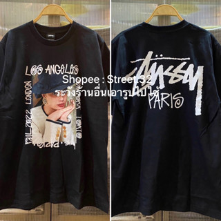 Street.32 เสื้อยืดแขนสั้น สกรีนลาย ผ้าคอตตอลแท้ ไม่มีตะเข็บข้าง ผ้าหนาไม่บาง Stu la