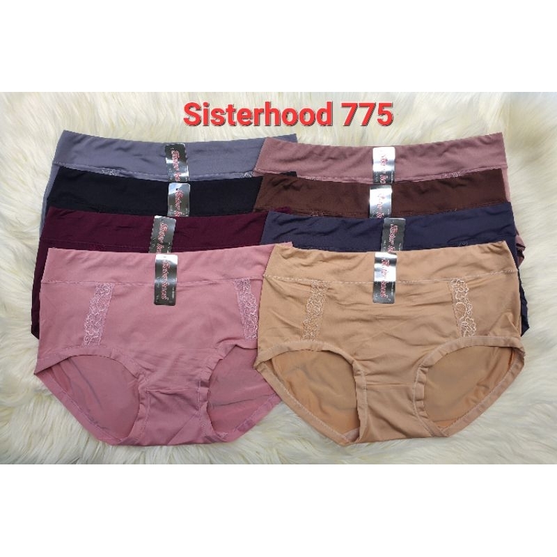🌸 กางเกงในหญิง Sisterhood 775 ลูกไม้หน้า ผ้านิ่ม เต็มก้น 4XL เอว 28-48" พร้อมส่ง