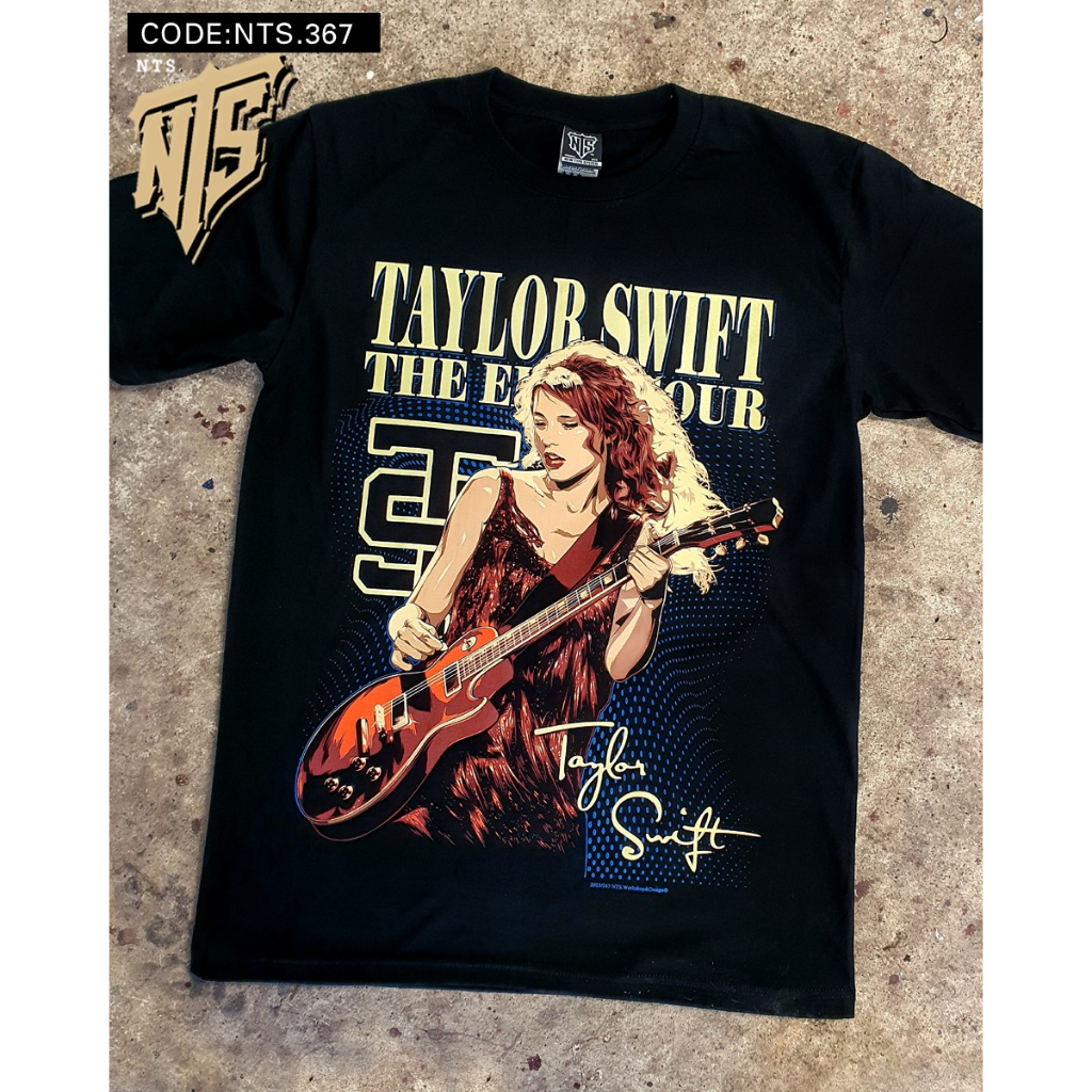 NTS​ 367 TAYLOR SWIFT เสื้อยืด ลายวงดนตรี ซิลค์สกรีน ผ้าคอตตอนหนานุ่ม ไม่หดไม่ย้วย สีดำ S M L XL XXL